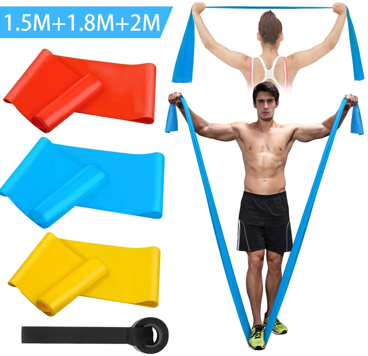 Sports Equipment Pictures - Elastyczne taśmy fitness 3 szt. Taśmy