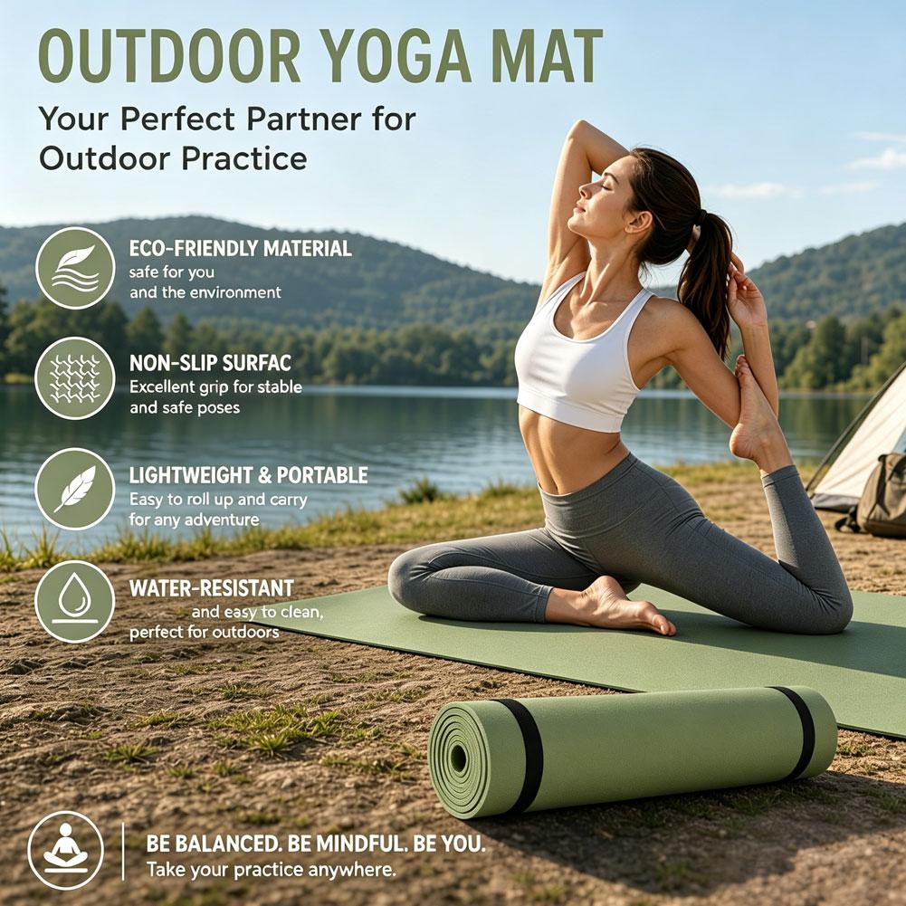 Sports Equipment Pictures - Antypoślizgowa Mata do Ćwiczeń Fitness Pilates