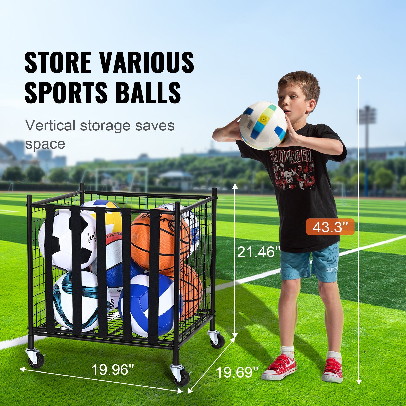 Wózek do przechowywania piłek  – Sports Equipment Rack recenzja i cena